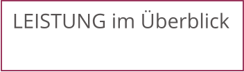 LEISTUNG im Überblick